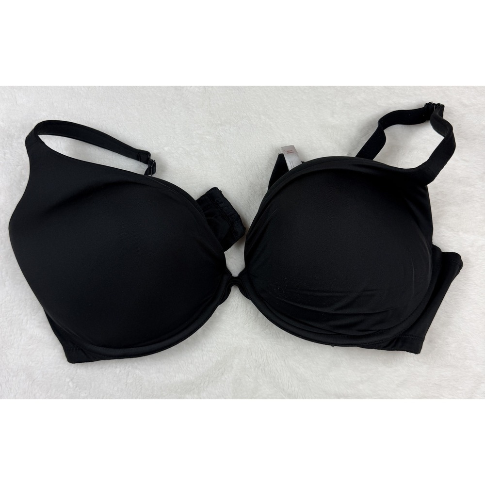 Cacique Black Underwire Full Coverage Bra 44DDD Adjustable Straps
